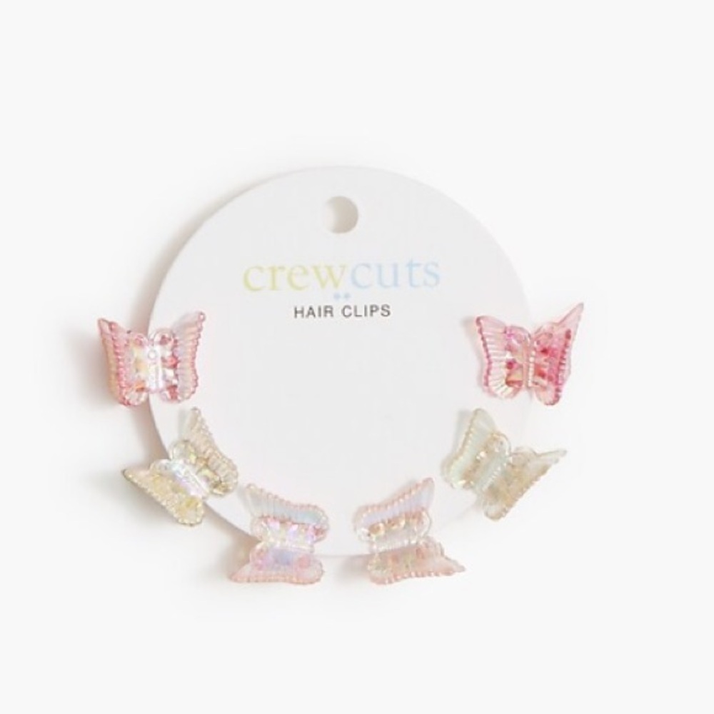 J crew Girls' mini butterfly clips set-of-six